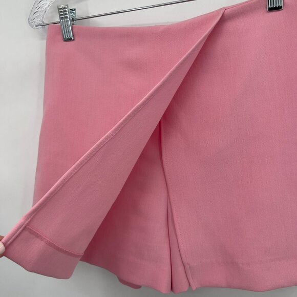 Zara Pink Wrap Front Skort – Size Small - Picture 2 of 8
